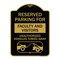 Signmission Reserved Parking for Faculty and Visitors Unauthorized Vehicles Towed Away, A-DES-BG-1824-23103 A-DES-BG-1824-23103 - alternate 1